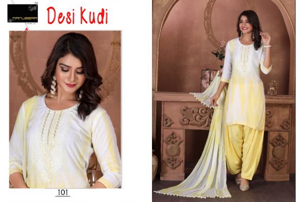 Manjeera Desi Kudi Festive Wear Patiyal Rayon Ready Made Collection